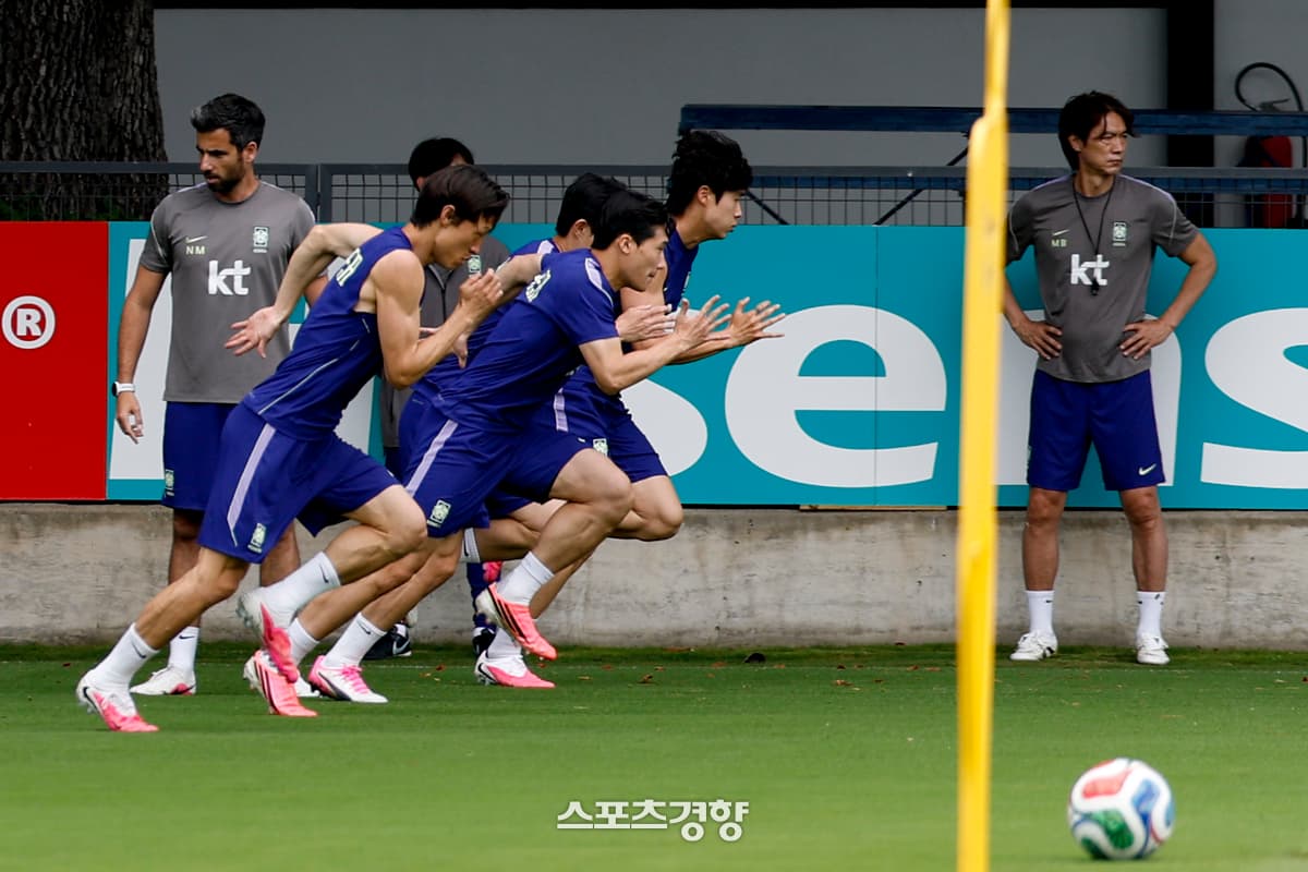 홍명보호, 철통 보안 속 체코전 세트피스 훈련...2026 월드컵 비책 공개 금지